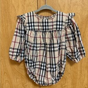 Aziel and Luca Vintage Check Romper, Size 6-12 Months